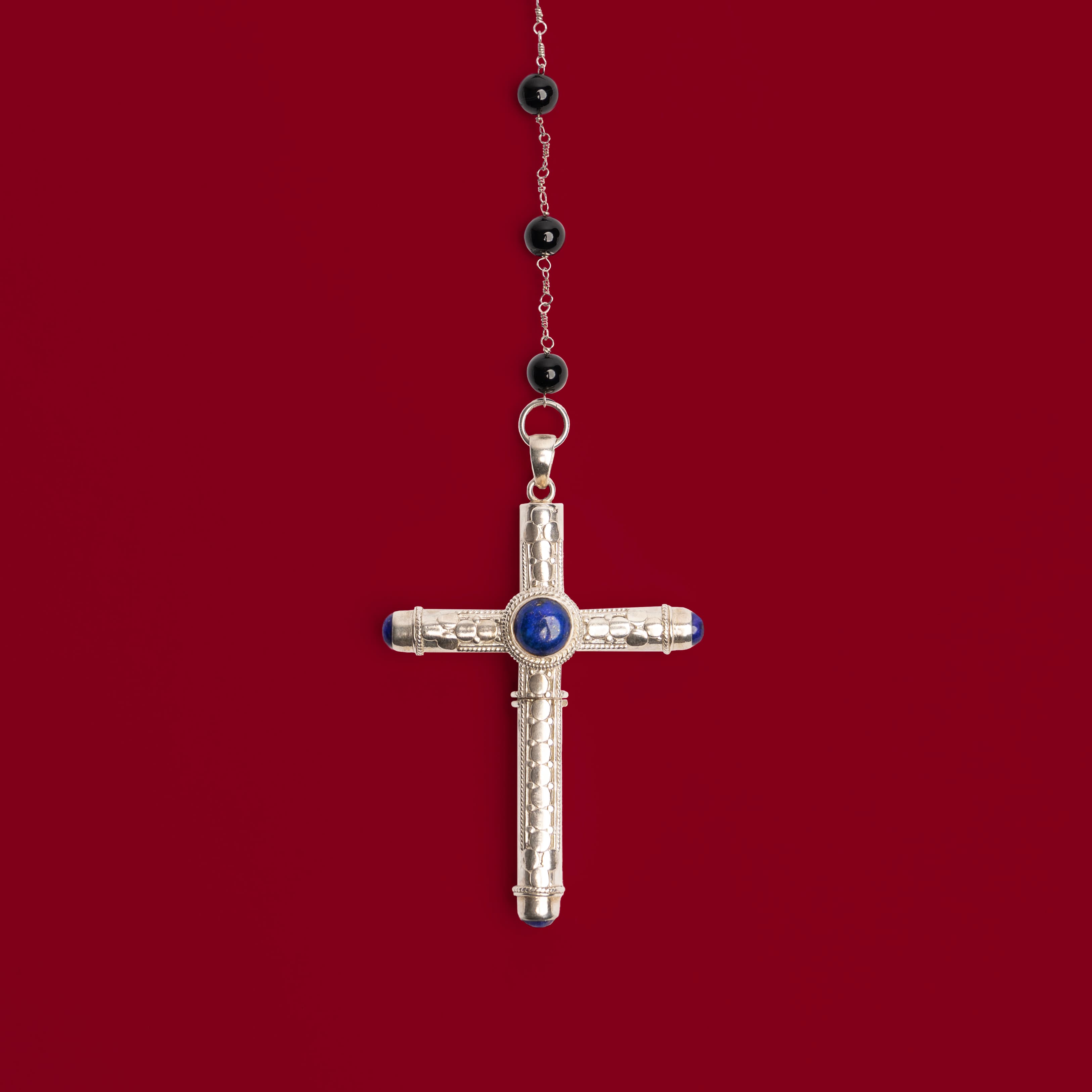 Elegant necklaces displayed